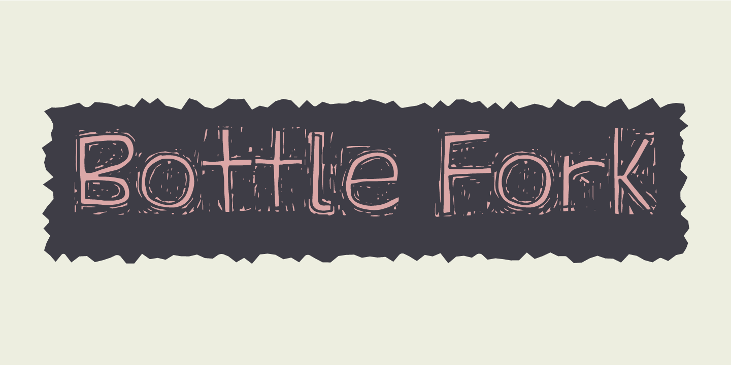 Пример шрифта Bottle Fork #1